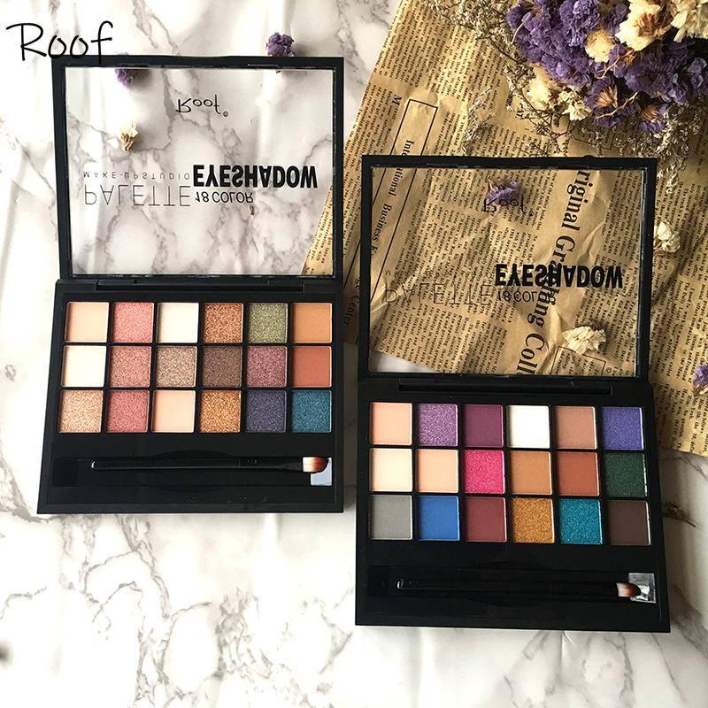 

Makeup Palletes 18 color Shadow Matte Eye Shadow Shimmer Long Lasting Brighten Palette Makeup Pressed Powder Professional, No.1