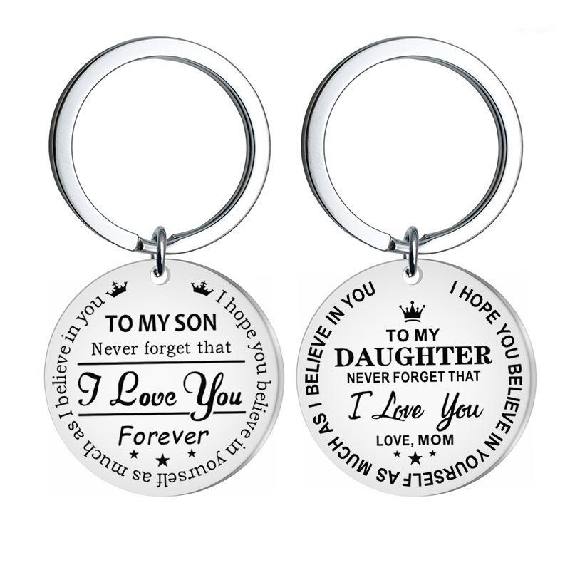 

Oeinin Creative Keychain Man TO MY SON DAUGHTER Key Chain Bags Boy Silver Color Key Ring Zinc Alloy Pendant Accessories Brelok1