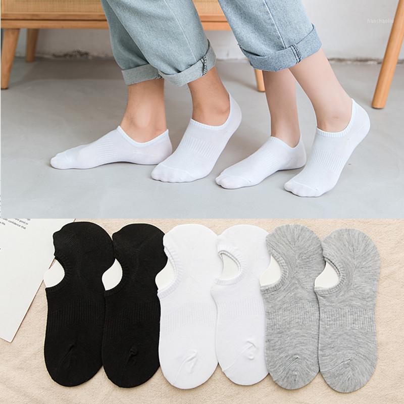 

Spring Summer Women Men Couple's Cotton Ankle Sport Short Socks Low Cut Invisible Breathable Solid Color Boat Ankle Socks1, Wz028-gray