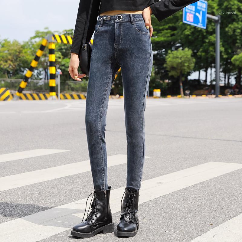 

Spring And Autumn Fashion Women Jeans Plus Size Female Pants High Waist Skinny Pencil Ladies Trousers Legging Denim Women's, Black