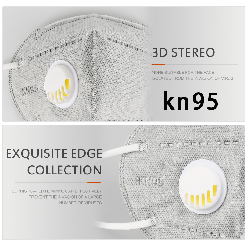 

Free Shipping KN95 Mask With Breathing Valve Masks Respirator Defense Spray Air Mask With Filter Protective Face Masks Anti Dust Pollution