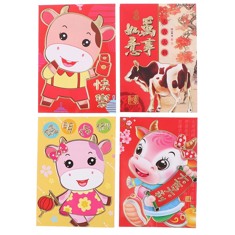 

Hot! 6PCS Chinese Red Envelope Creative Hongbao New Year Spring Festival Birthday Marry Red Gift Envelope