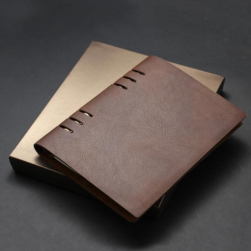 

Vintage Logo Name Custom A5 Notebook Diary Loose leaf Mini A6 Writing Pads Business Office Spiral Binder Gift Travelers Supplies