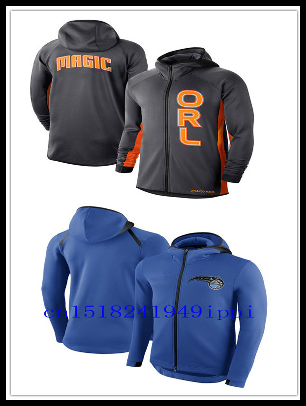 

Orlando Magic MEN Heathered jacket Authentic Earned Edition Showtime Therma Flex Performance Full-Zip Hoodie