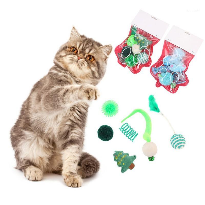 

Various Cat Toys Set Funny Cat Sisal MOuse Bell Ball Feather Toy Christmas Gift For Pet Assorted Interactive Play Toy 81