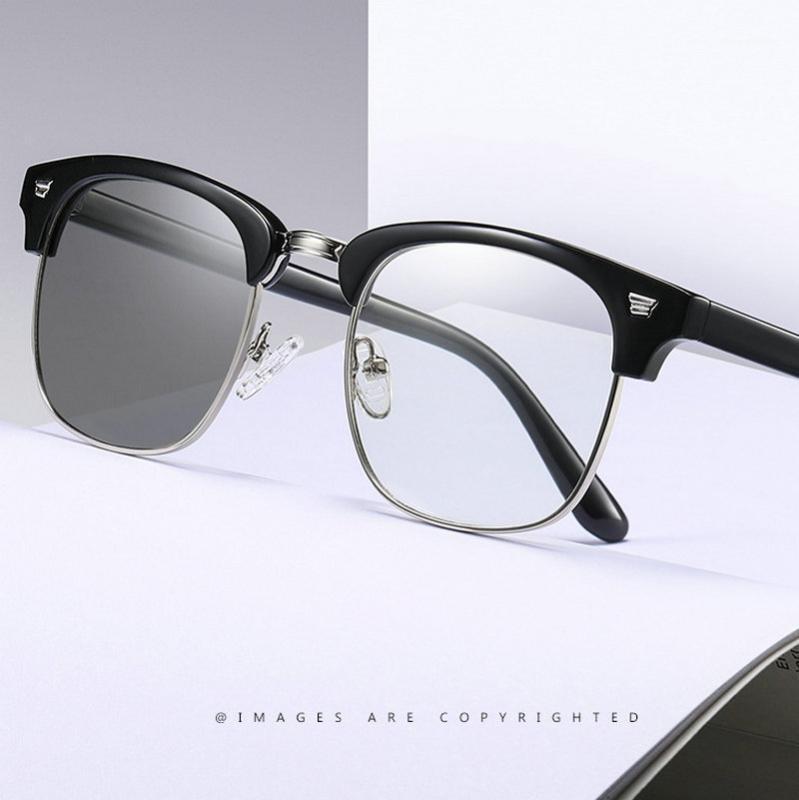 

Photochromic Multifocal Reading Glasses Progressive Bifocal UV400 Protect Presbyopic Glasses Half Frame Men Women FML1