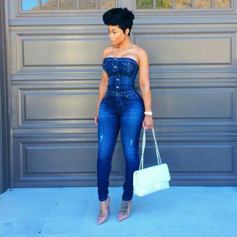 

2020 Woman Jeans Overalls Fall Blue Sleeveless High Waisted Ripped Washed Slim Long Wide Leg Jeans Pants for Women Clothing