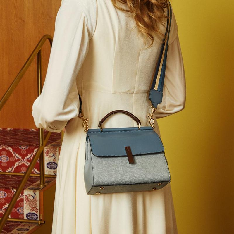 

Genuine Leather Luxury Handbags Women Bags Designer Large Capacity Female Messenger Bag Patchwork Shoulder Bag B1811, Pu black