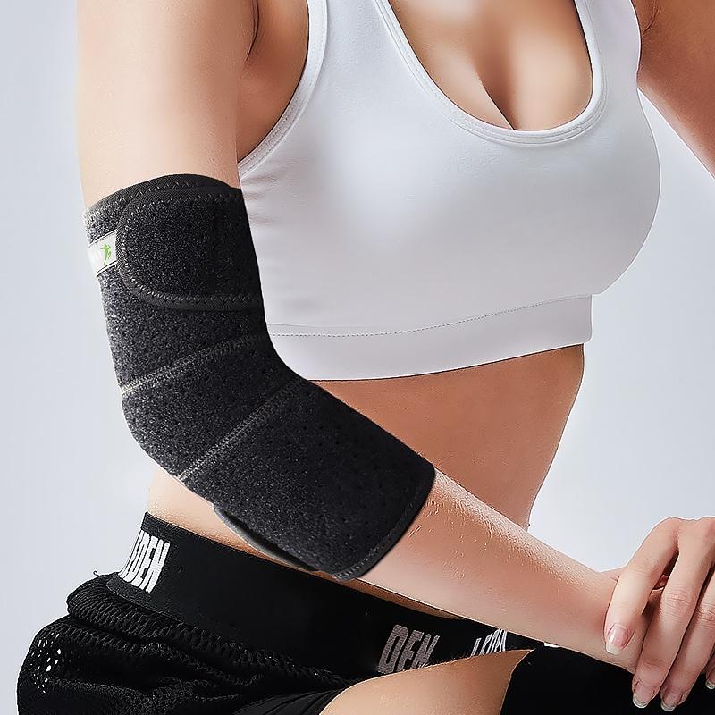 

Compression Elbow Support Brace Pad Aid Strap Adjustable Elbow Guard Wrap Band Elastic Gym Sports, 1 pc