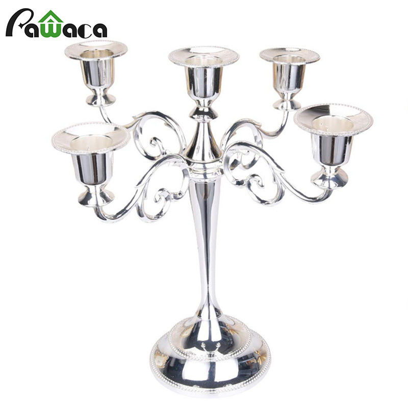 

Silver/Gold 3 5 Arms Metal Candlestick Holder Pillar Candle Holder White Candle Stand Wedding Candlestick Candelabra Stand Decor Y200109
