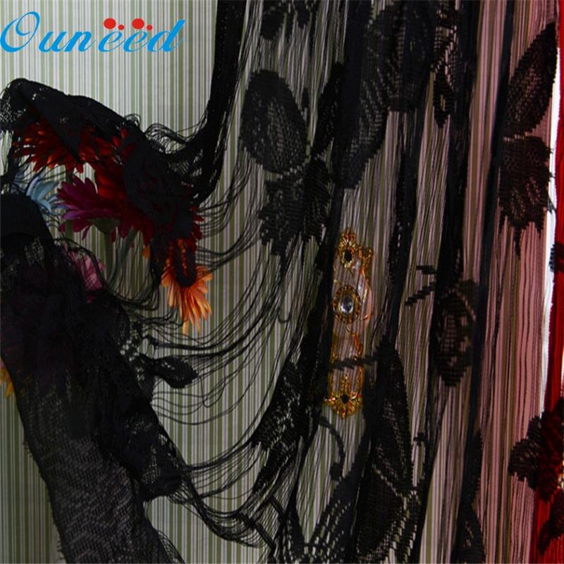 

Zero 200x100cm Butterfly Print Floral Voile Door Curtain Window Room Curtain, White