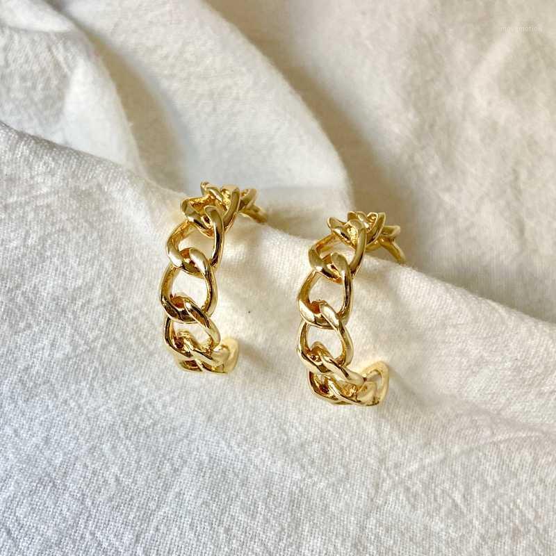 

New Chain Hoop Earrings for Women,2020 Copper Circle Round Hollow Earrings,Female Fashion Statement Minimalist Jewelry Gifts1