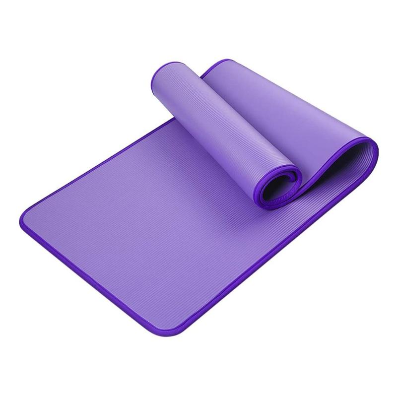 

10mm Yoga Mat Edging Non-slip Thickening Fitness Sweat Comfortable Mat For Beginners And Girls Design, As pic