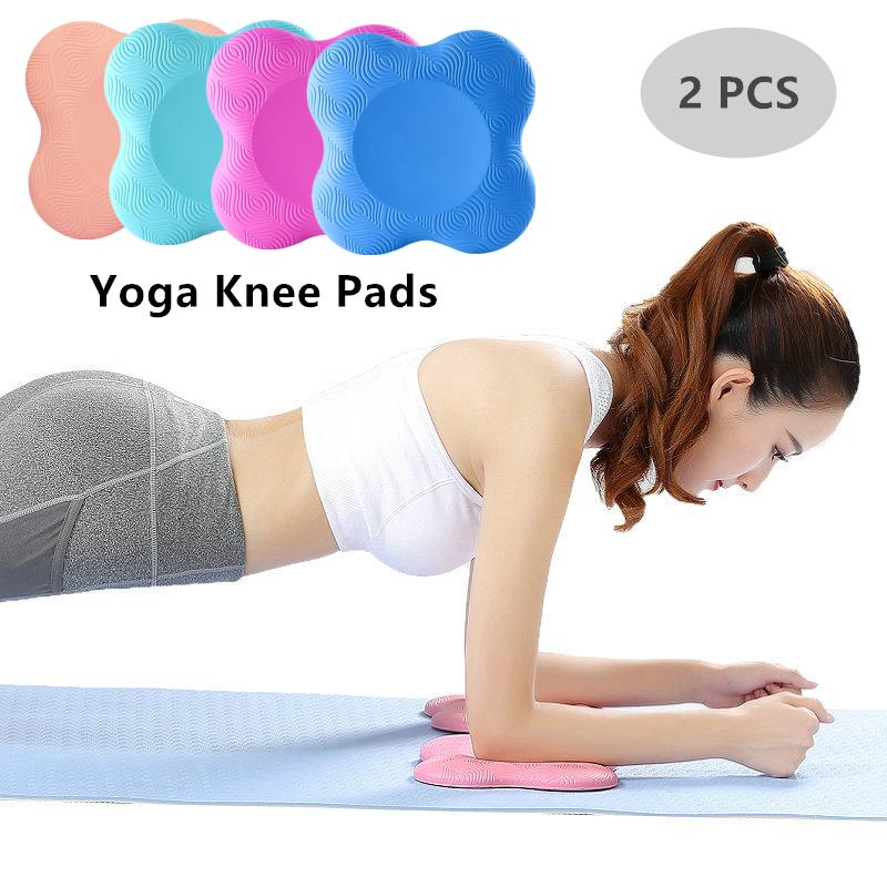

2Pcs Anti-slip Yoga Knee Pads Sports Exercise Pilates Plank Wrist Hips Hands Elbow Support Mats, Black