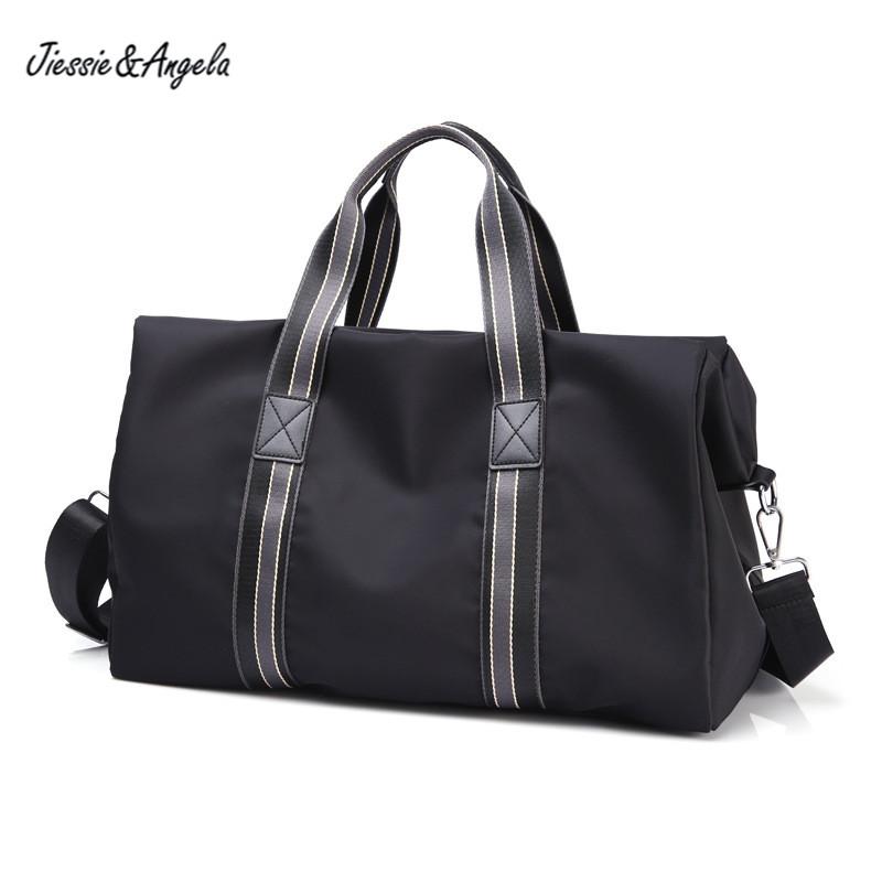 

Jiessie&Angela Large Capacity Men Travel Bag Handbag Women Hand Luggage Bags Waterproof Travel Duffle Bag Unisex Folding Bags, Black s