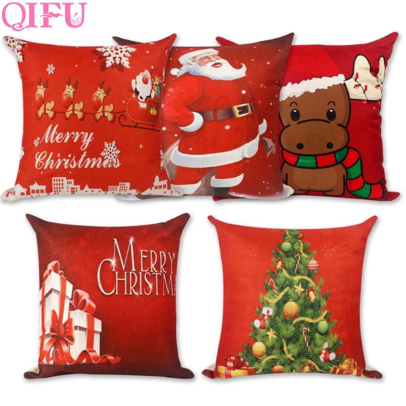 

QIFU Merry Christmas Decorations For Home Decoration Christmas Ornaments 2020 Decor Pillow Case Happy New Year 2020