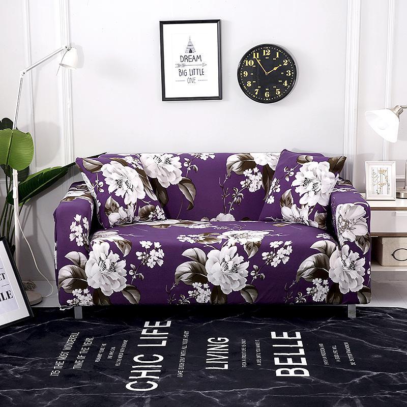

Chair Covers Sofa Cover Cotton Floral Printing Towel Slipcover For Living Room Couch Funda Protect Furniture