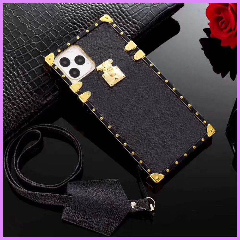 

Top Fashion Phone Cases For IPhone 13 Pro Max 12 Mini 11 XR XS XSMax PU Leather Shell Protection Case Designer New With Chain nice D2112292F, Red flower