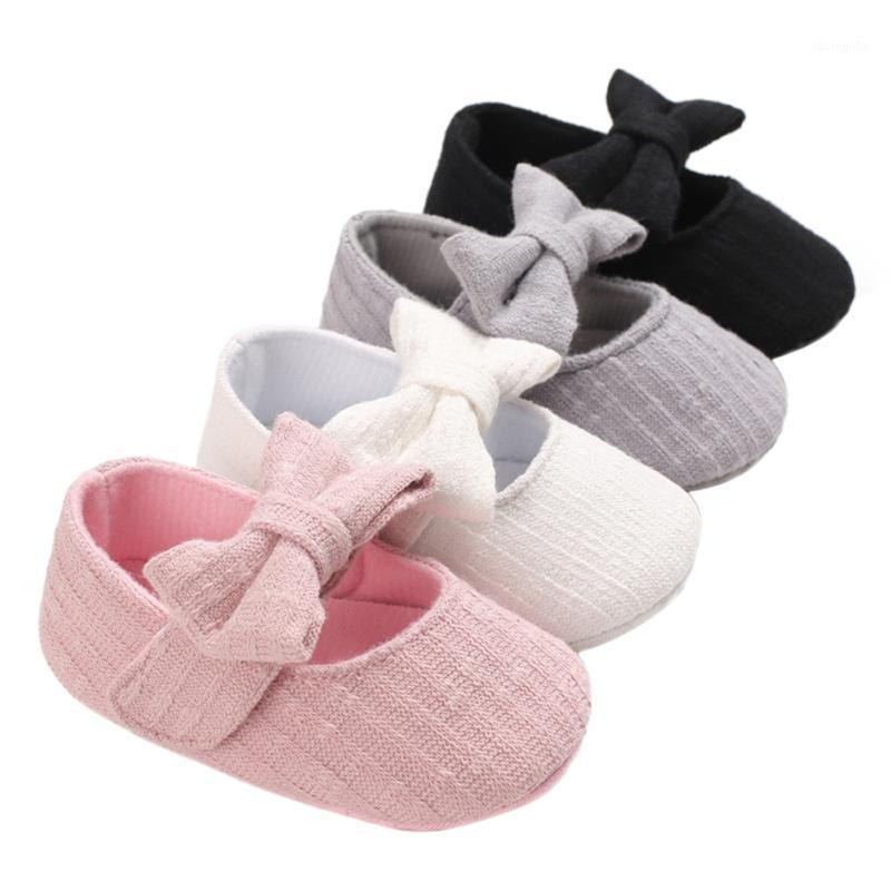 

Newborn Kids Baby Girl First Walkers -18M Infant Toddler Baby Shoes Princess Moccasins Bowknot Decor Solid Soft Shoes 20201, Black