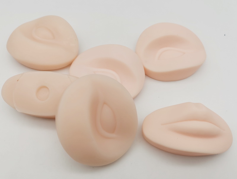 

10Sets Wholesale Tattoo 3D permanent makeup practice face / skin replacement parts Eyes and Lips training mannequin head for students