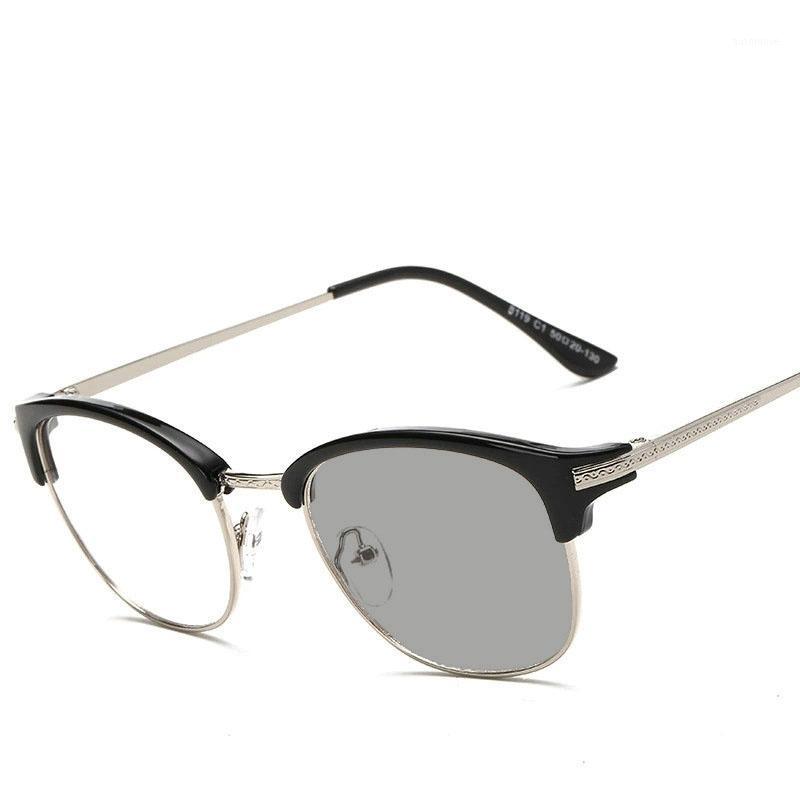 

Round Myopia Sunglasses Photochromic Finished cat Women Myopia Eyeglasses Frame with color lens Sun glasses Eyewear FML1