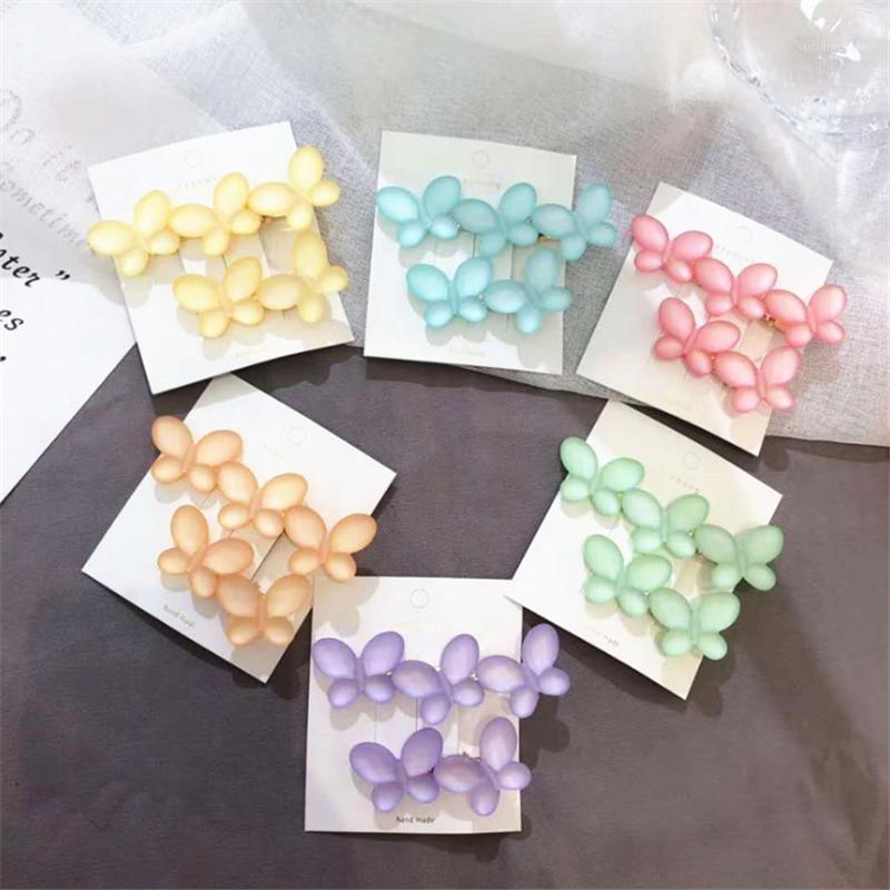 

10set/lot Korea Ins Retro Temperament Wild Cute Butterfly Hair Clip Resin Acetic Acid Duckbill Clips Girls Side Clip Hairpin1, Light purple