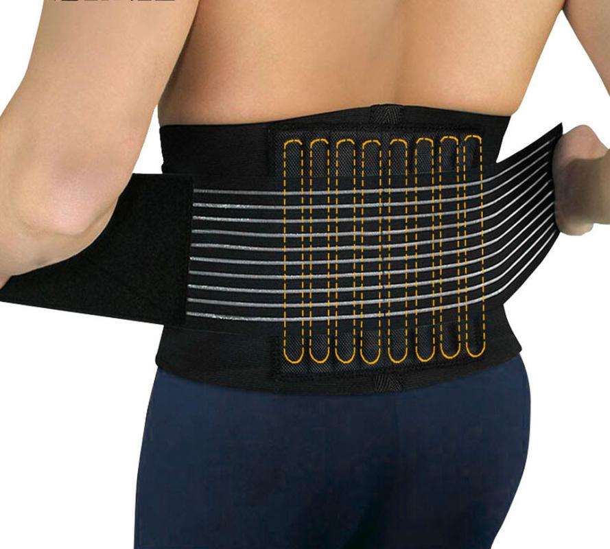 

Waist Support Lumbar Support Waist Pain Back Supporting Brace For Fitness Weightlifting Belts Sports Safety Corrector, Black