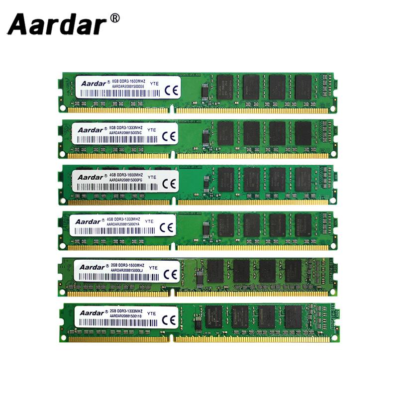 

Aardar 8GB DDR3 1333MHz 1600Mhz 4GB 1333MHz DDR3 2GB 1600MHz Memory RAM For Desktop 2GB For PC