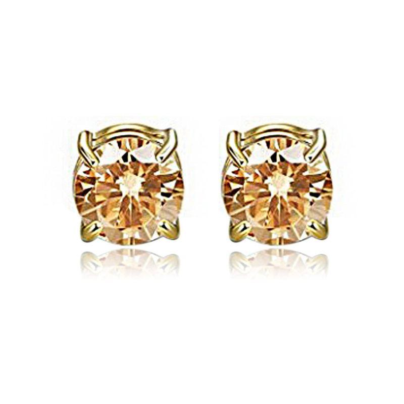 

Cubic Zircon Clip On Ear Studs Crystal Non Piercing Earrings Fashion Jewelry