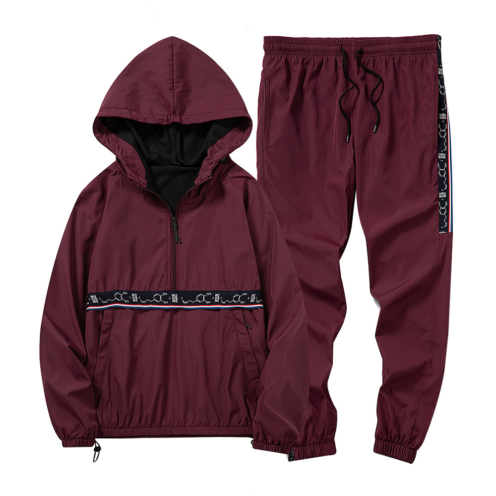 

2020 New Autumn Men Set Quality Sweatshirt Pants Male Casual Tracksuit Sporting Sweat Suits Mens Sportswear Sets, Black