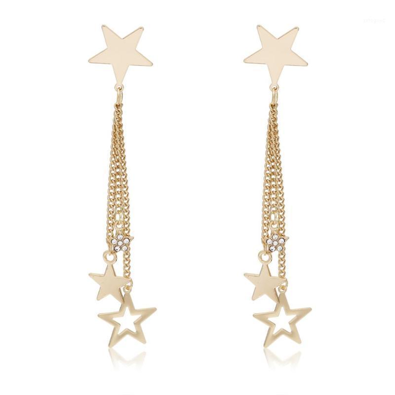 

Dangle & Chandelier Star Long Tassel Stainless Steel Charm Gold Earrings For Women Jewelry1