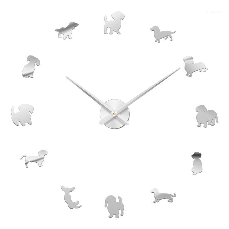 

DIY Wall Clock 3D Mirror Surface Sticker Cute Animals Circle Clocks Home Office Room Childish Electricty Creation Decoration1