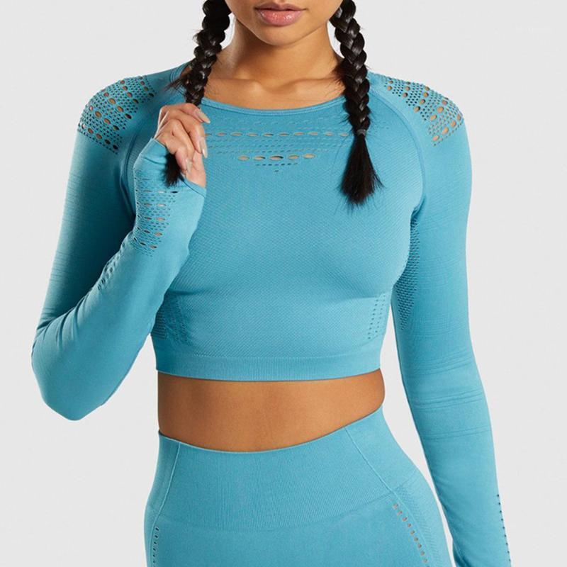 

Women' Sports Wear Fitness Women Jersey Knitting Long Sleeve Gym Woman Tight Sport Shirt Yoga Top Female Workout Tops T-Shirt1, Black