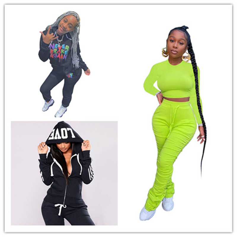 

Letter Print Womens Designer 2PCS Pants Fashion Long Sleeve Hooded Long Pants Womens 2PCS Sets Casual Females Sports Outfits