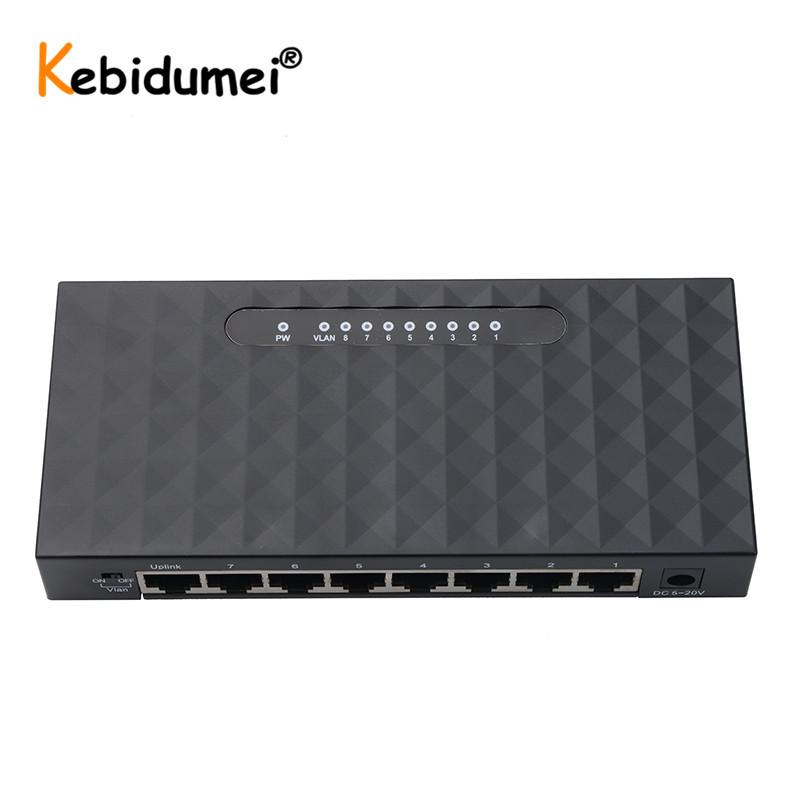 

10/100/1000Mbps 8 Port Gigabit Network Switch Gigabit RJ45 Lan Hub Ethernet Network Switcher High Performance Ethernet EU Plug