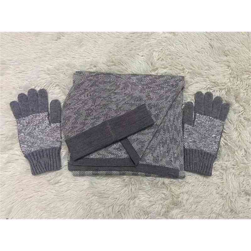 

Brand Beanie Hat Scarf Glove Sets Women Men Digner Scarv Cap Glov Winter Solid Color Ski Unisex Beani Set box Fashion Accsori, Red