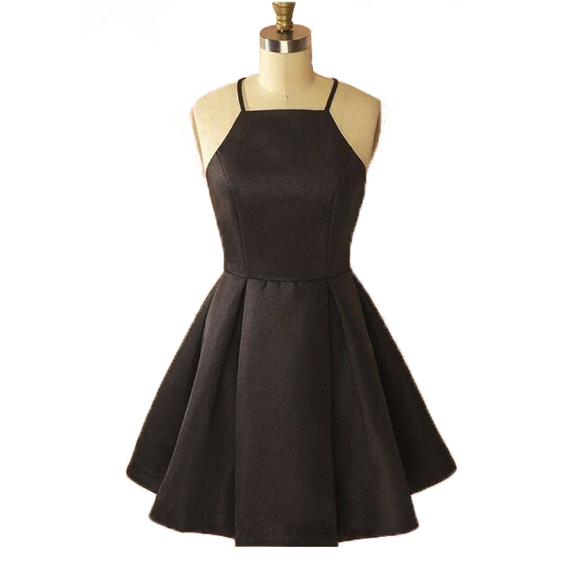 

Short Halter Satin Homecoming Dresses with Pockets A-Line Knee Length Graduation Dresses with Bowknot for Teens, Silver
