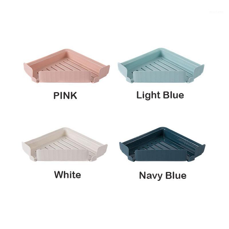 

Plastic Wall Holder Shampoo Holder Bathroom Shelf Organizer Corner Shelf Shower Storage Kitchen Storage Rack Punch free1
