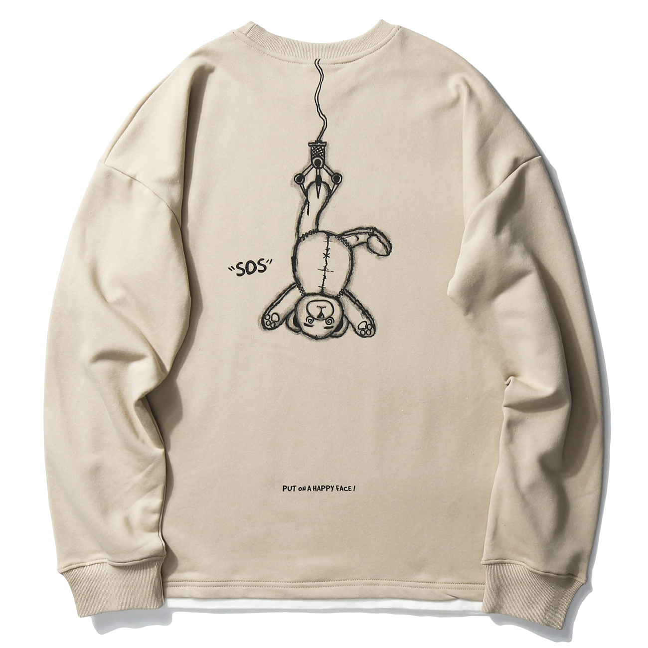 

2021 New Sos Bear Print Sweatshirts Harajuku Streetwear Cotton Sweatshirt Hoodie Hip Hop Autumn Fashion Casual Pullover Ify3, Black