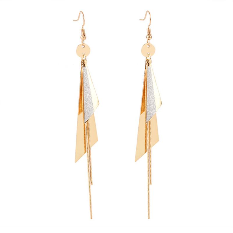 

Aretes Limited Earings Oorbellen 2020 Earing Atmospheric Triangular Geometric Earrings Long Earpendant Vintage Geometrictassel