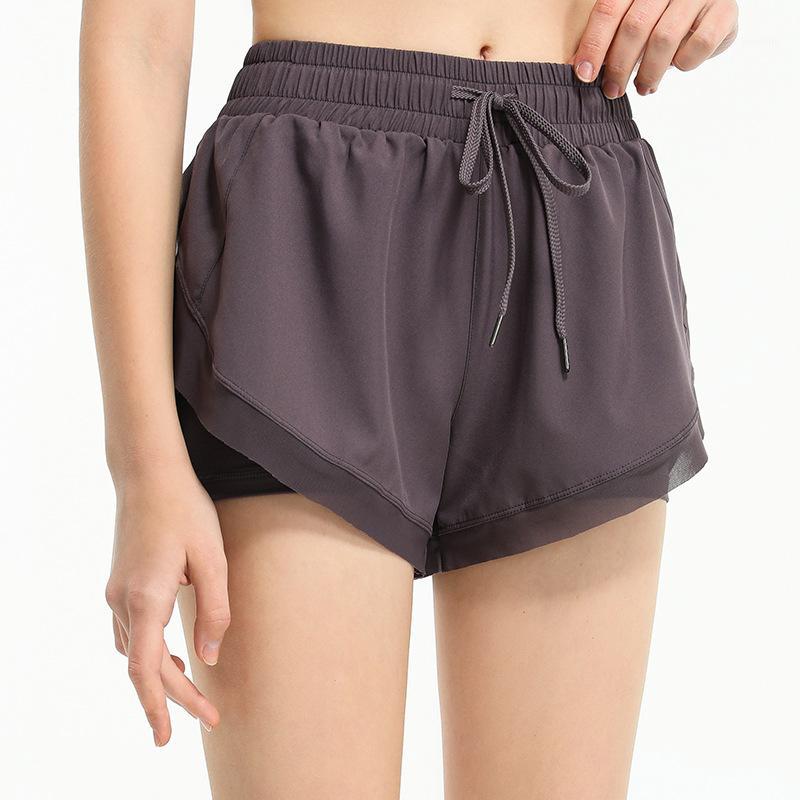 

Yoga Shorts Women Mesh Breathable Ladie Girl Short Pants Quick-Dry 2020 Running Athletic Sport Fitness Clothes Jogging Trouser1, Beige