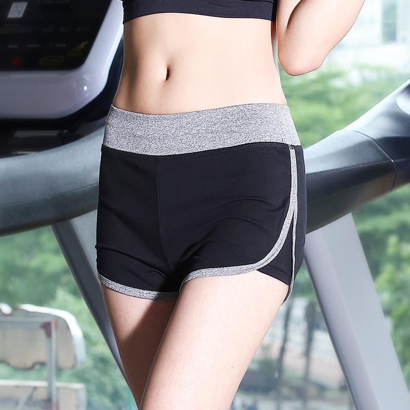 

Women's yoga shorts Tempo Running Shorts Adjustable Elastic Waistband anti-emptied Gym Workout Sports Wear1, Gray
