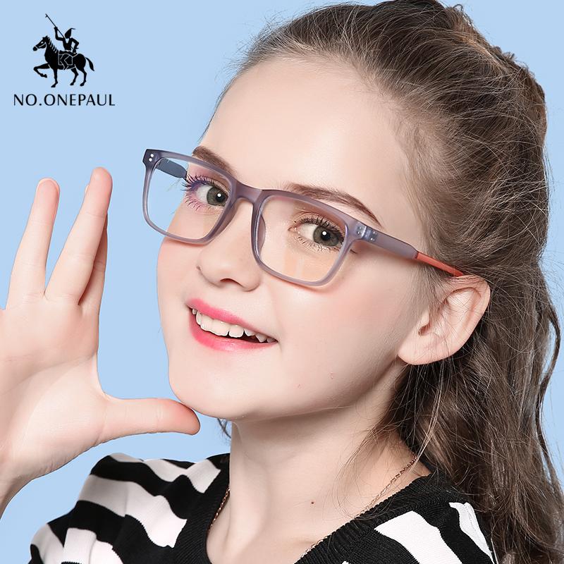 

NO.ONEPAUL Fashion ultra-light children's goggles anti-blue glasses comfortable learning glasses frame Silicone flexible