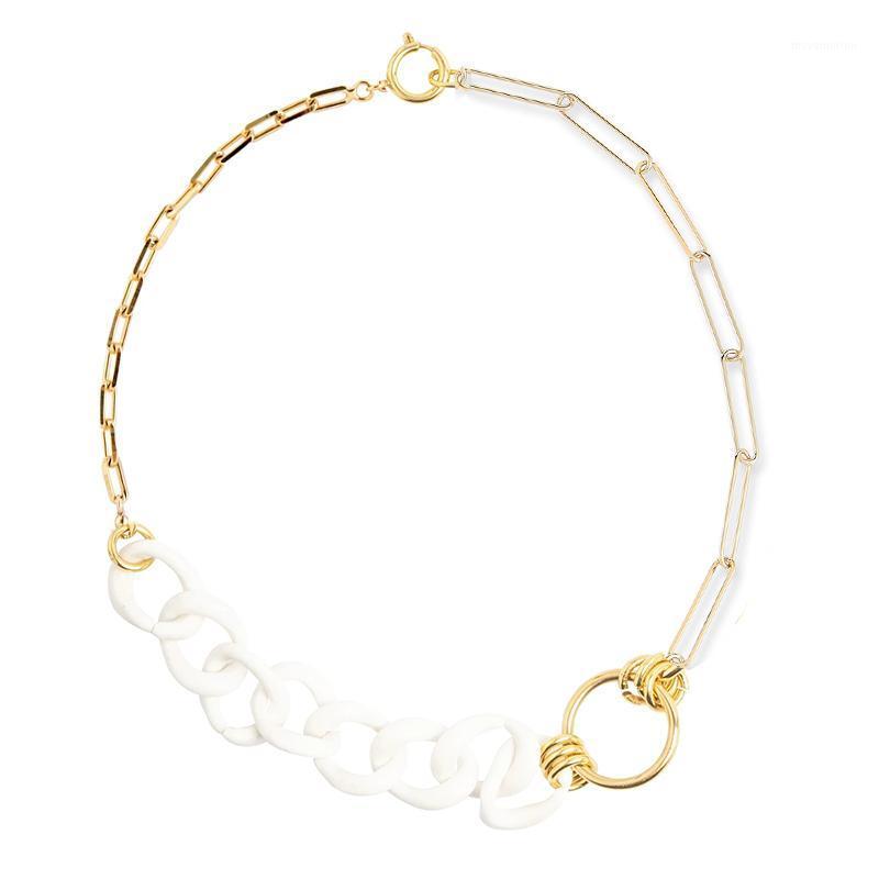 

new spring summer Push It Necklace gold-plated chain resin plastic acetate curb chain choker necklace women 2020 wholesale1