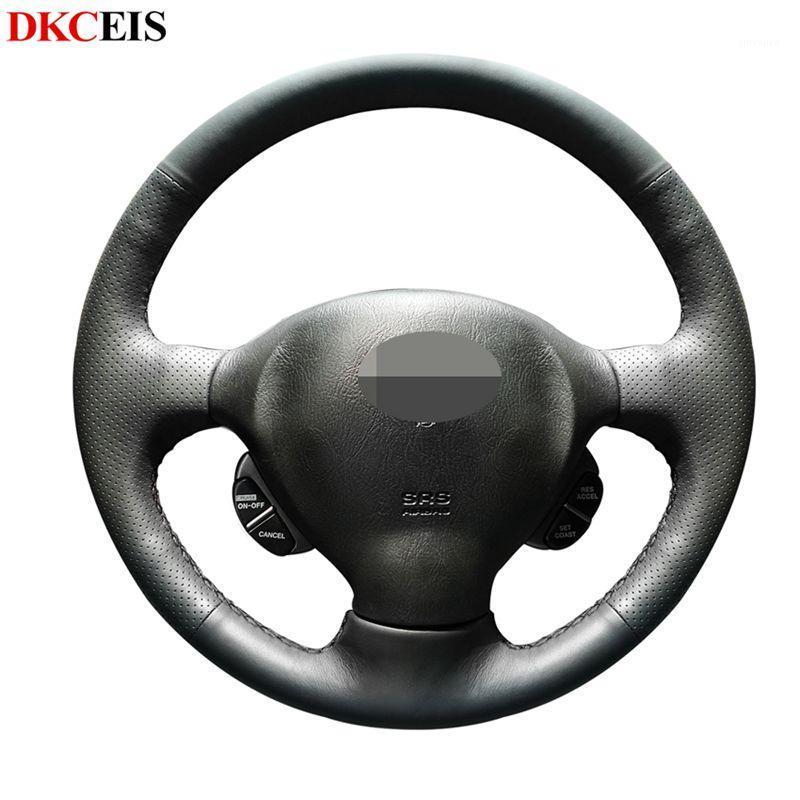 

DIY Hand Sewing Black Soft PU Artificial Leather Car Steering Wheel Cover for Santa Fe 2006 2005 2004 2003 2002 20011