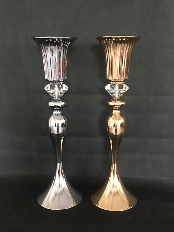 

Wedding Decoration Table Centerpiece Vases 55cm Tall Gold Wedding Flower Vase Flower Stand Party Ceremony Supplies