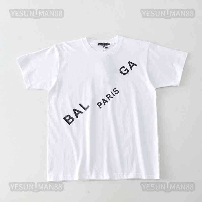 

Designer Luxury Spring And Summer Balencaigas Classic Oblique Letters Printed T Shirt Mens And Womens Couple Loose Short Sleeve Tee, 22