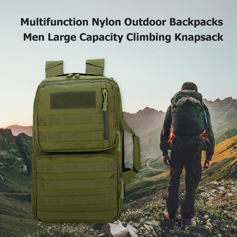 

Outdoor Bags Delicate Texture Sport Molle Backpacks Men Nylon Climbing Rucksack Large Capacity Travel Knapsack, Tiger spot camouflag