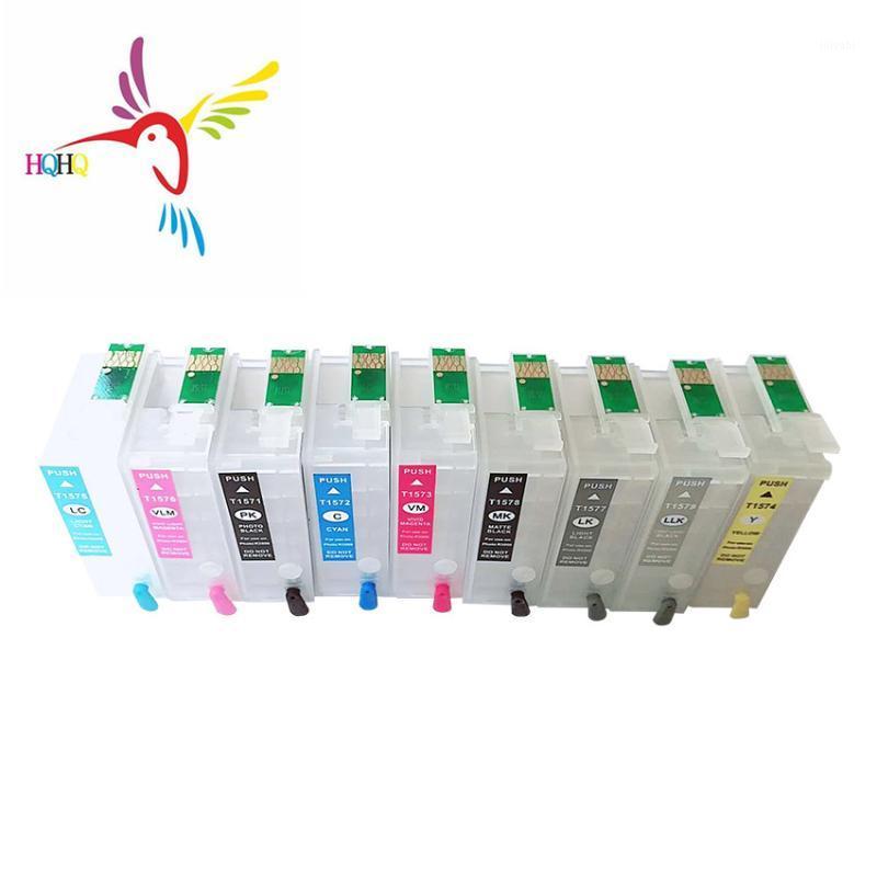 

9pcs/set T1571-T1579 Black Refill Ink Cartridge For R3000 Printer Refillable With Permanent Chip T15711 Kits