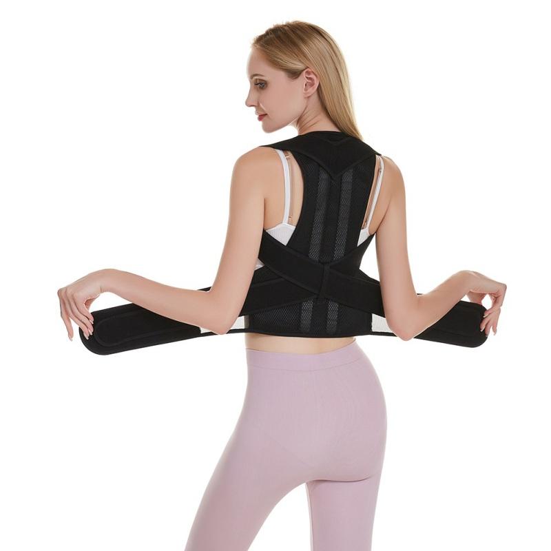 

Balight Waist Posture Corrector Adjustable Back Support Adult Correction Belt Shoulder Lumbar Brace Spine Support Belt Vest, Red